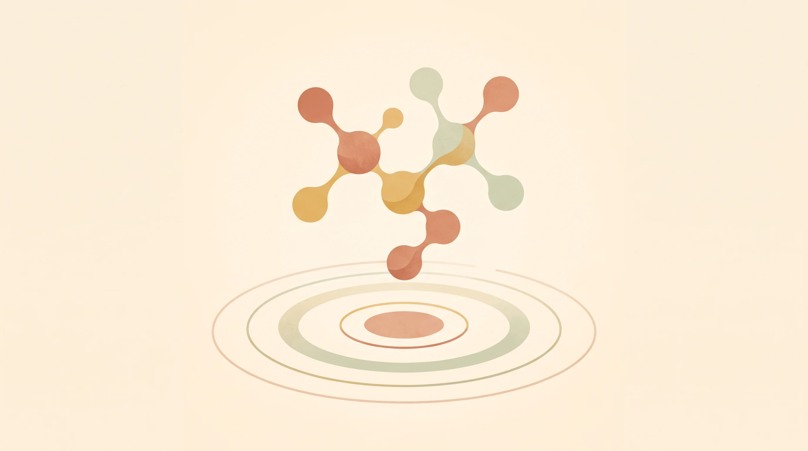 Digital illustration for article section "Performance Claims, Largely Unverified" in "BioGeometry raises $100M+ to design protein drugs with AI" - A minimalist, conceptual illustration of a newly designed molecular structure gently floating above ...