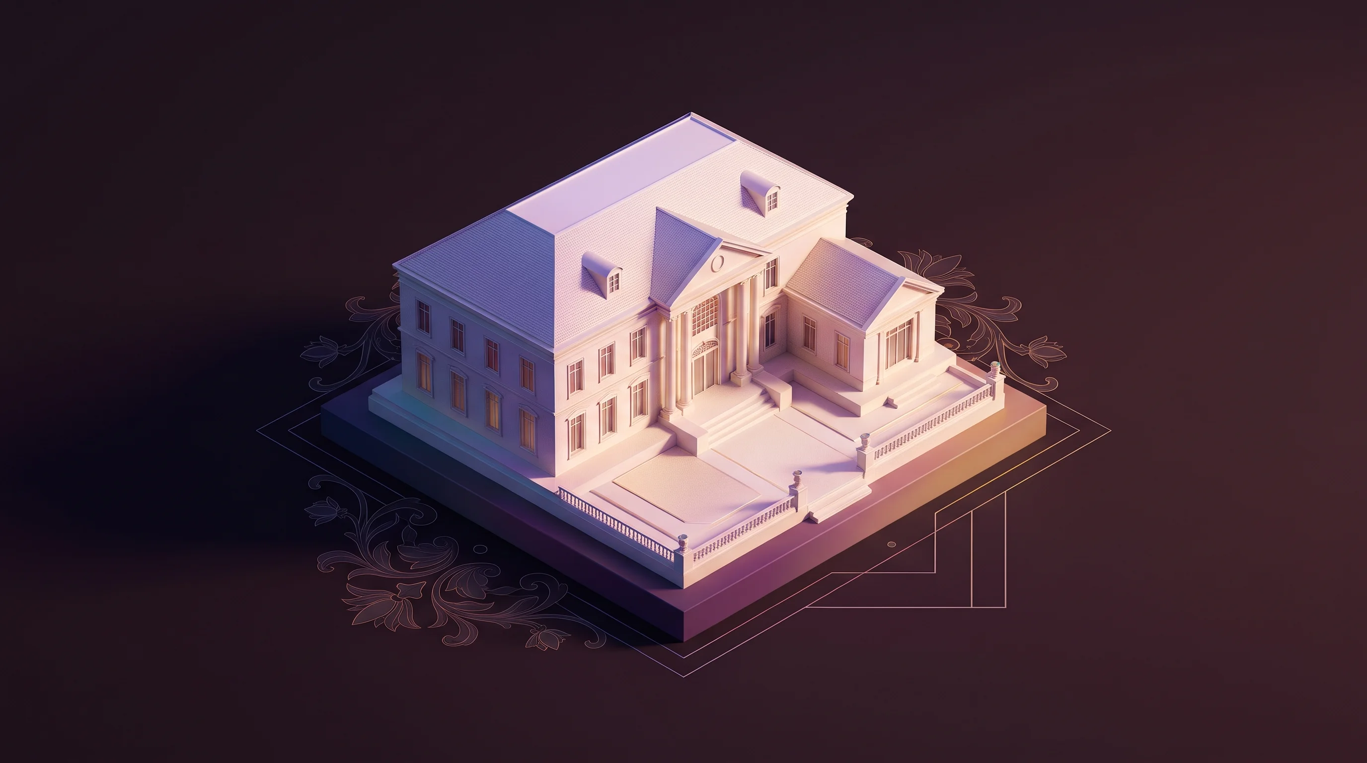 Digital illustration for article section "Enterprise API" in "SpAItial launches Echo-3 to turn iPhone video into 3D spaces" - A conceptual and elegant visual representation of an Enterprise API designed for real estate visuali...