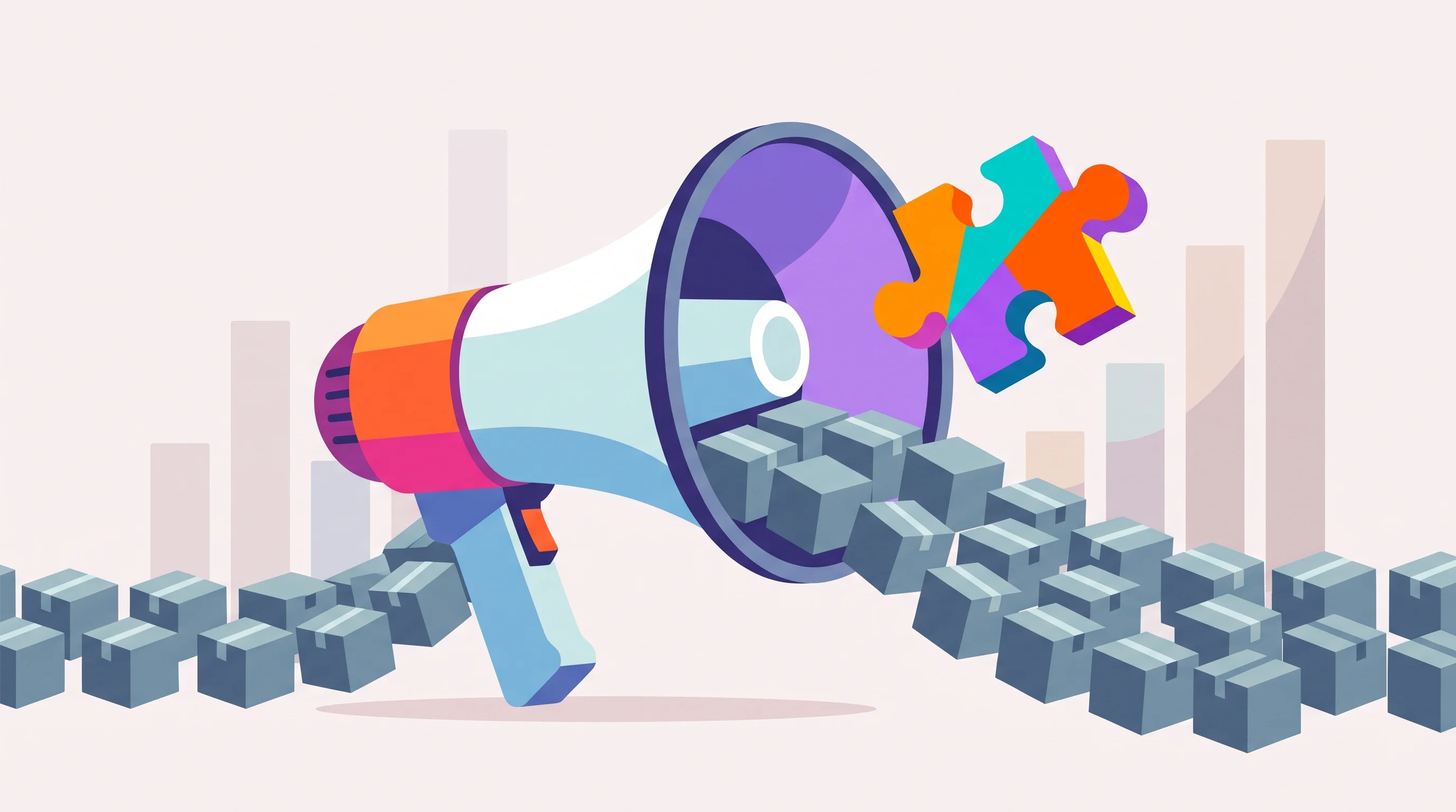 Digital illustration for article section "The Pain Point Is Real. The Market? Still Forming." in "Bloom Turns Brand Guidelines into Callable Infrastructure for AI Agents"