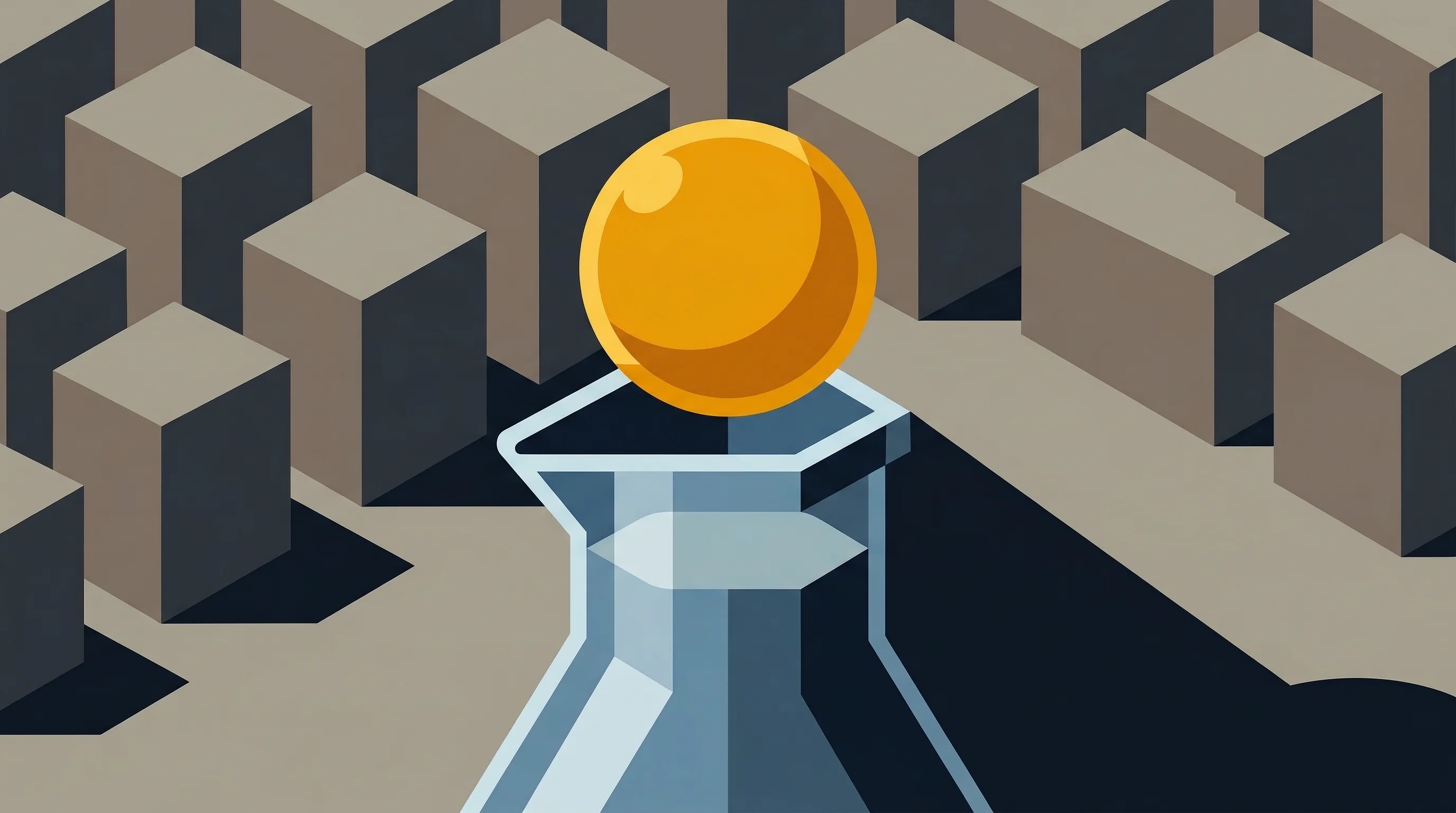 Digital illustration for article section "The Biochemical Gamble" in "Intrinsic Foundries Raises $1.4M to Turn Industrial Emissions Into Biochemicals"