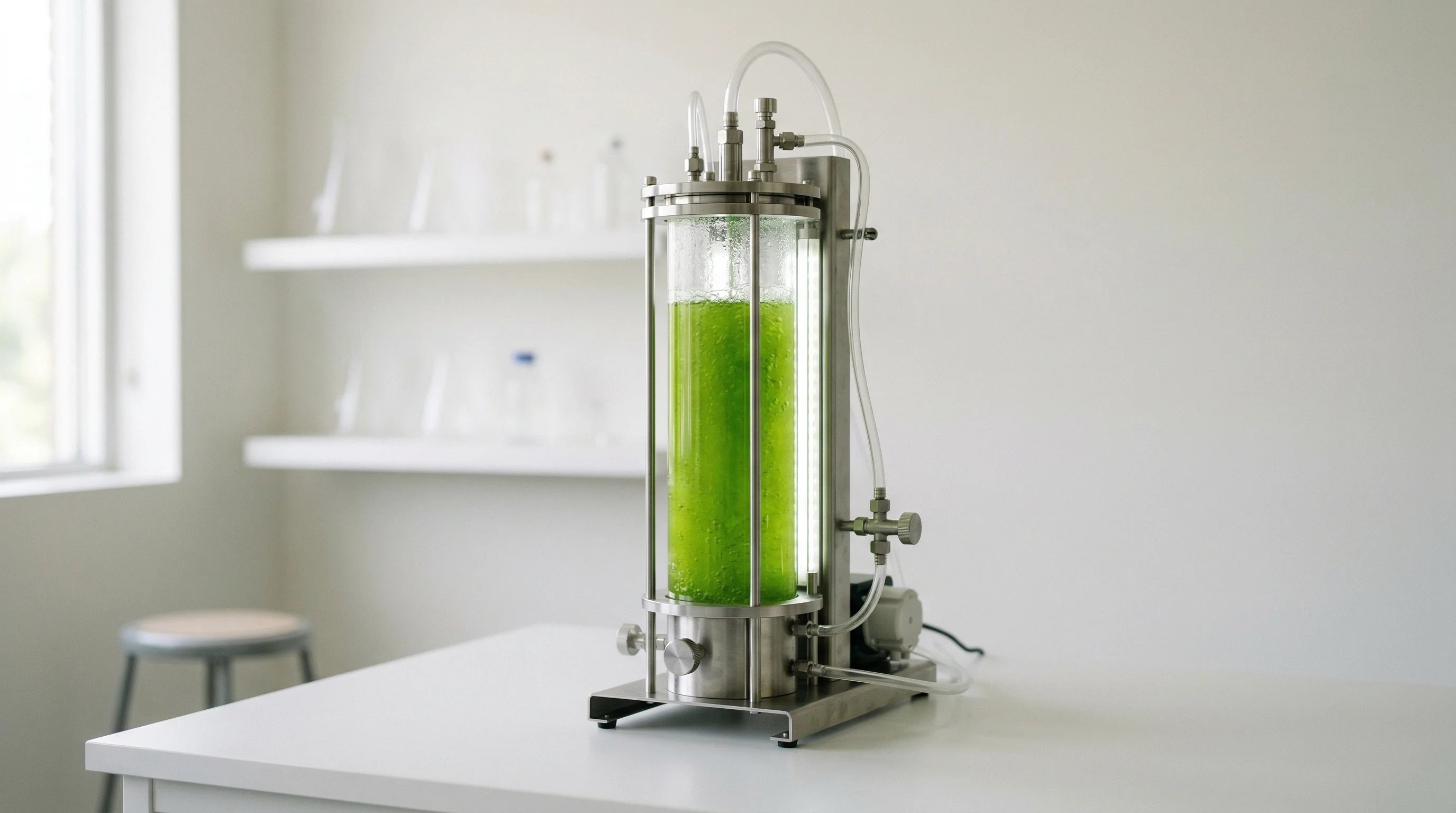 Digital illustration for article section "The Technical Reality Check" in "Intrinsic Foundries Raises $1.4M to Turn Industrial Emissions Into Biochemicals"
