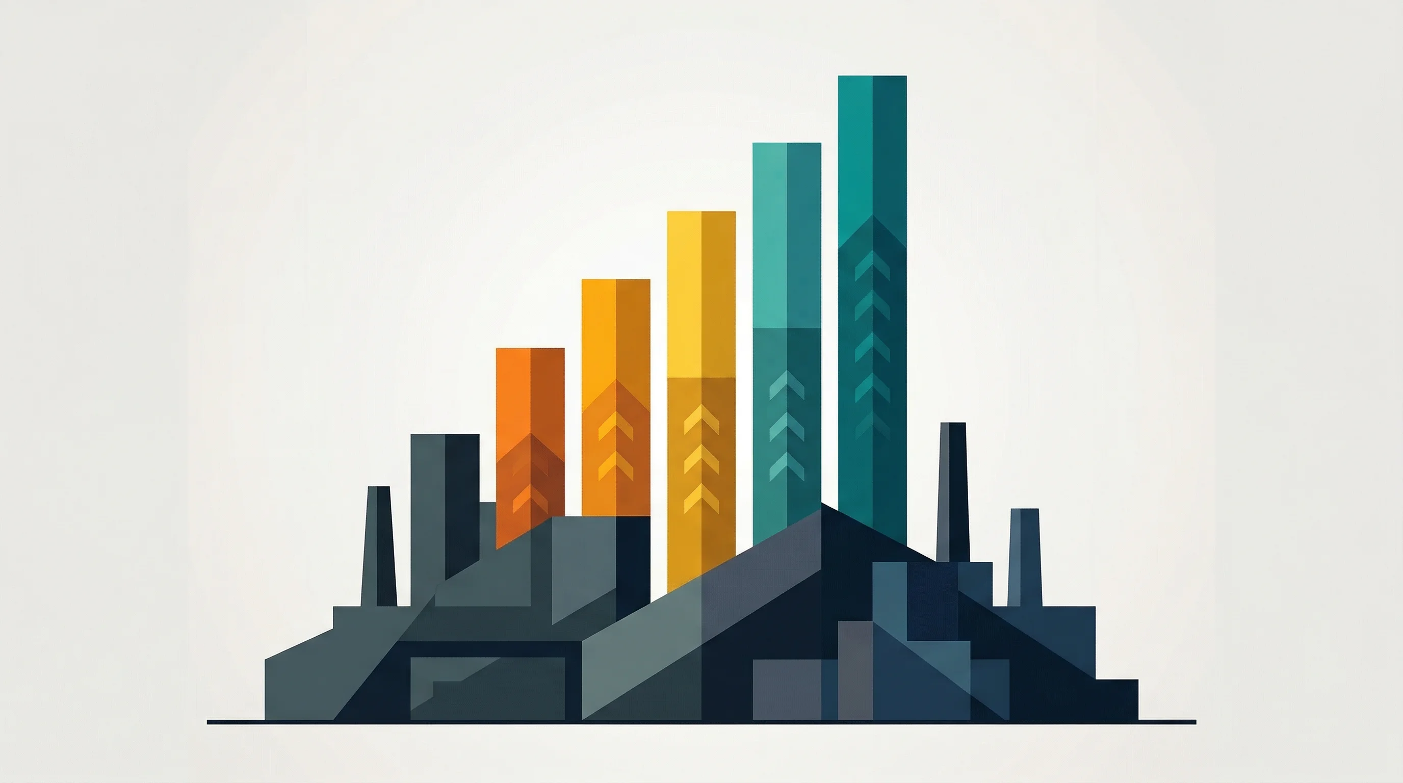 Digital illustration for article section "What Happens Next" in "Intrinsic Foundries Raises $1.4M to Turn Industrial Emissions Into Biochemicals"