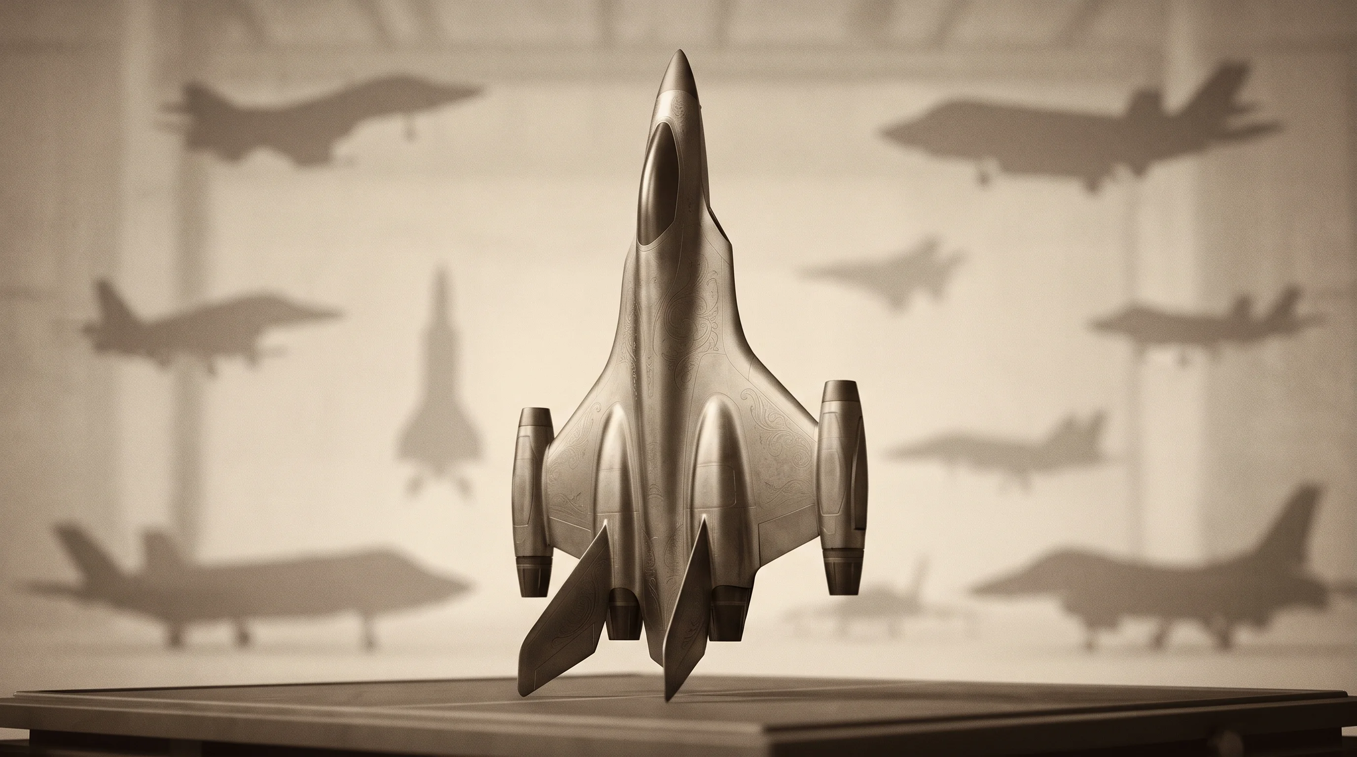Digital illustration for article section "A crowded field" in "Keres launches Garmur reusable jet interceptor for air defense"