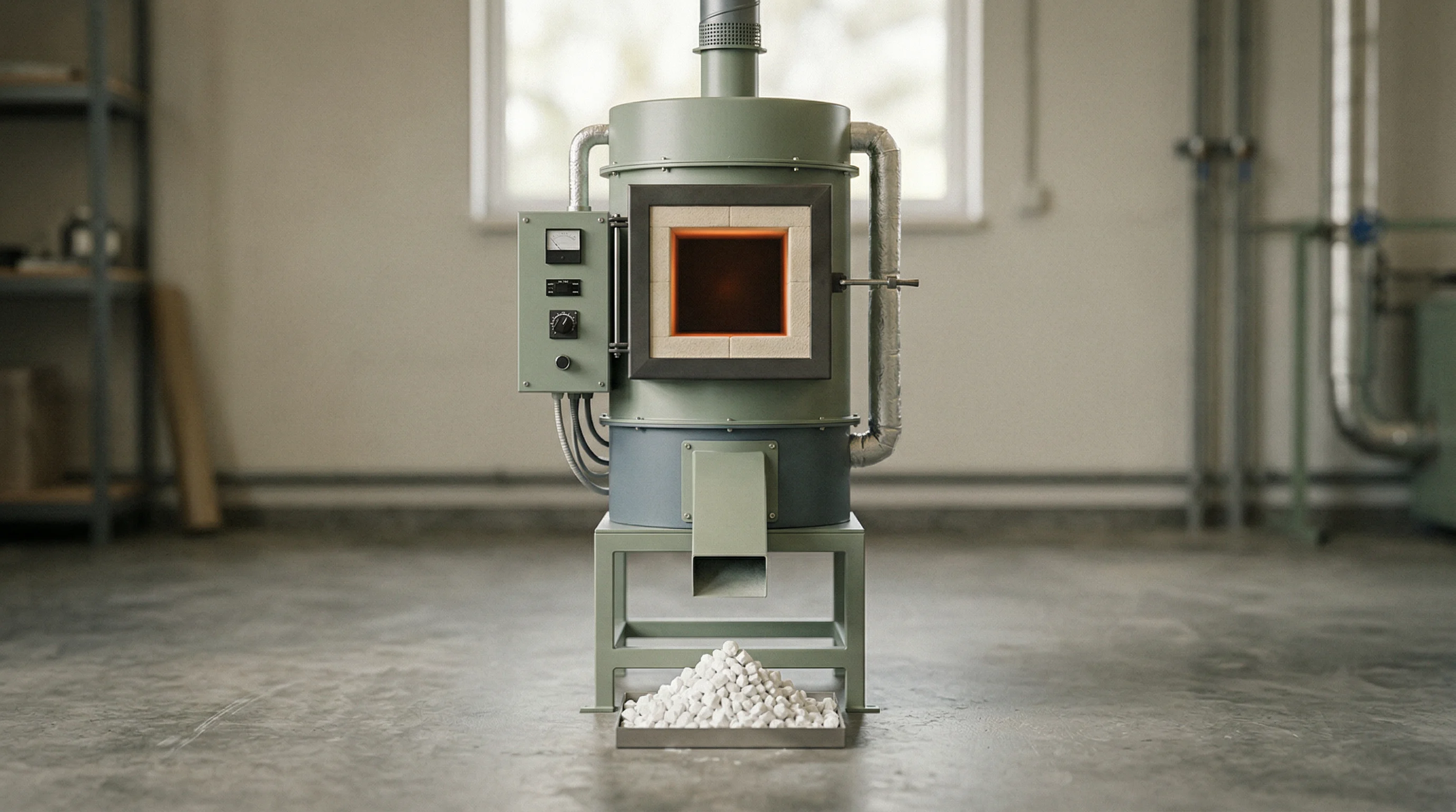Digital illustration for article section "Proof Points and Question Marks" in "Litherm Secures Seed Funding to Electrify Cement with Zero-Emission Kilns"